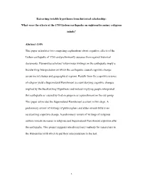 What Were the Effects of the 1755 Lisbon Earthquake on Eighteenth-Century Religious