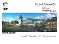 Central Pattana Plc. Property Development and Investment