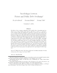 Interlinkages Between Private and Public Debt Overhangs∗