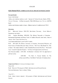 Kobi Michael Ph.D.- CURRICULUM VITAE and LIST of PUBLICATIONS