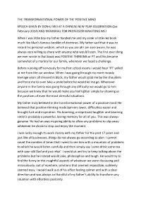 Speech Given by Don Mei at a Chinese New Year