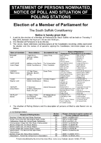 Statement of Persons Nominated & Notice of Poll & Situation of Polling