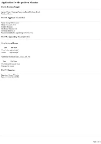 Application for the Position Member