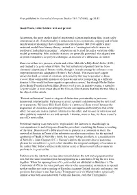 Good Work, Little Soldier: Text and Pretext