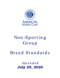 Non-Sporting Group Breed Standards