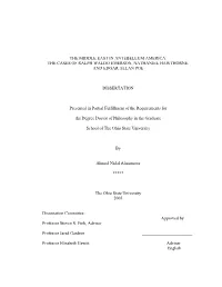 The Cases of Ralph Waldo Emerson, Nathaniel Hawthorne, and Edgar Allan Poe Dissertation P