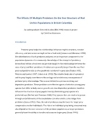 The Effects of Multiple Predators on the Size Structure of Red Urchin Populations in British Columbia