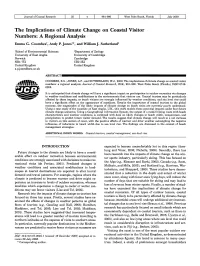 The Implications of Climate Change on Coastal Visitor Numbers: a Regional Analysis