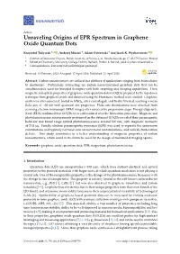 Unraveling Origins of EPR Spectrum in Graphene Oxide Quantum Dots