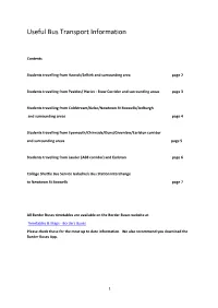 Useful Bus Transport Information