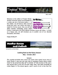 Weather Review and Outlook Towering Cumulus- Danny Gregoria by David Ross and Rob Molleda