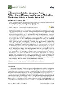 A Harmonious Satellite-Unmanned Aerial Vehicle-Ground Measurement Inversion Method for Monitoring Salinity in Coastal Saline Soil