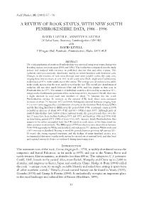A Review of Rook Status, with New South Pembrokeshire Data, 1986 - 1996