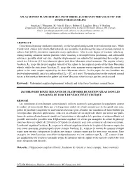 Atlas Motion Platform Mecanum Wheel Jacobian in the Velocity and Static Force Domains