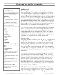 Identifying Your Soil for Rain Gardens