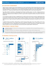 Mozambique Dashboard Octobe