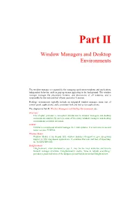 Part II, Window Managers and Desktop Environments