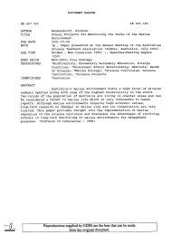School Projects for Monitoring the State of the Marine Environment