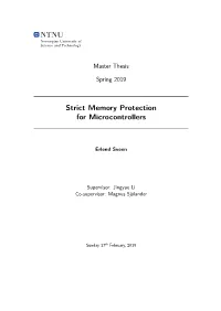 Strict Memory Protection for Microcontrollers