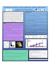 BATEMAN GRADIENTS and ALTERNATIVE MATING STRATEGIES Katharine M