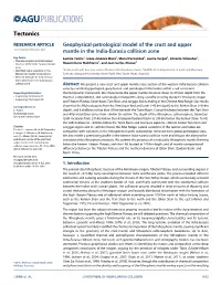 Geophysical-Petrological Model of the Crust and Upper Mantle in the India