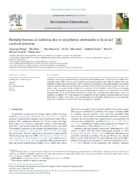 Mortality Burdens in California Due to Air Pollution Attributable to Local And