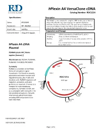 Prdc Cdna Insert Product Line