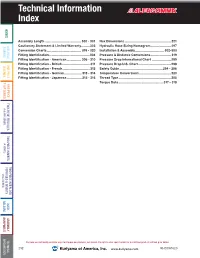 Technical Information Index HOSES