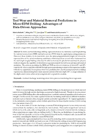 Tool Wear and Material Removal Predictions in Micro-EDM Drilling: Advantages of Data-Driven Approaches