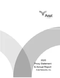 2020 Proxy Statement & Annual Report