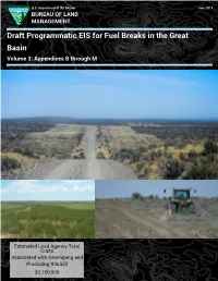 Draft Programmatic EIS for Fuel Breaks in the Great Basin