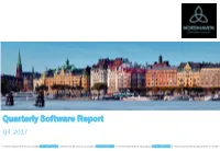 Quarterly Software Report Q4 2017