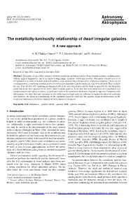 The Metallicity-Luminosity Relationship of Dwarf Irregular Galaxies