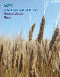 2019 Durum Quality Report