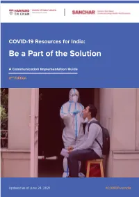 Be a Part of the Solution