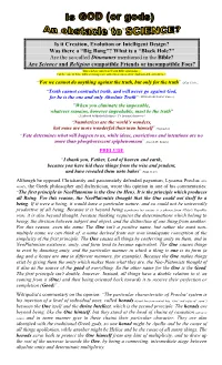 Is God an Obstacle to Science