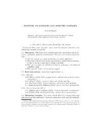Lectures on Matroids and Oriented Matroids