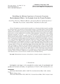 Modelling the Mixing Function to Constrain Coseismic Hydrochemical Eﬀects: an Example from the French Pyre´Ne´Es