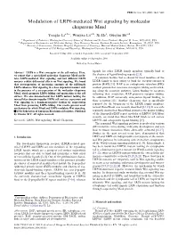 Modulation of LRP6-Mediated Wnt Signaling by Molecular Chaperone Mesd