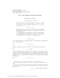 ON a NON-ABELIAN POINCARÉ LEMMA 1. Introduction It Is Well