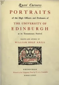 Portraits of the High Officers and Professors of the University Of