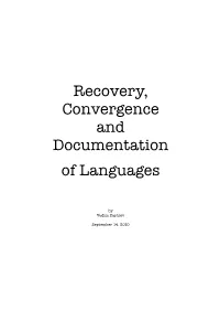 Recovery, Convergence and Documentation of Languages