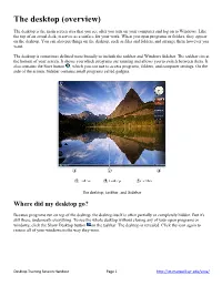 The Desktop (Overview)