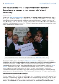 The Government Needs to Implement Youth Citizenship Commission Proposals to Turn Schools Into ‘Sites of Democracy’
