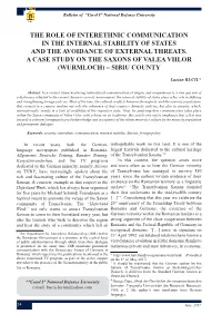 The Role of Interethnic Communication in the Internal Stability of States and the Avoidance of External Threats