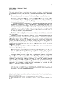 1 Editorial Introduction