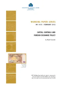 Capital Controls and Foreign Exchange Policy