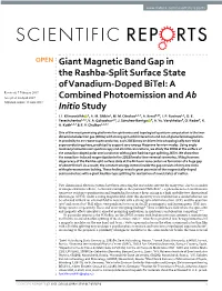 Giant Magnetic Band Gap in the Rashba-Split