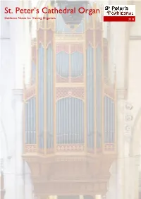Guidance Notes for Visiting Organists 2018