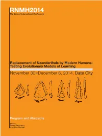 Neanderthals and Modern Humans: Behavioral Characterization the First RNMH Processes in West Asia